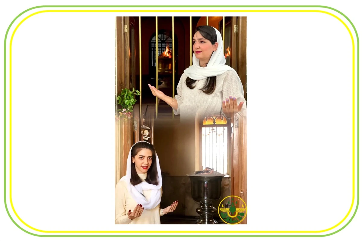 نیایش دو دختر زرتشتی در آتشکده