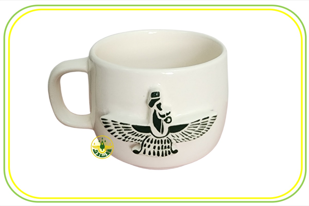 ماگ سرامیکی با نماد فروهر برجسته