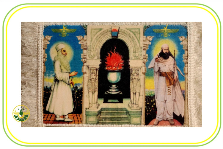 قالیچه اشوزرتشت با شاه گشتاسب سایز متوسط