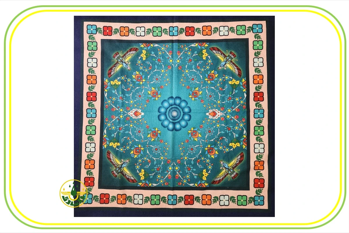 رومیزی فروهر مربعی سبز کله غازی