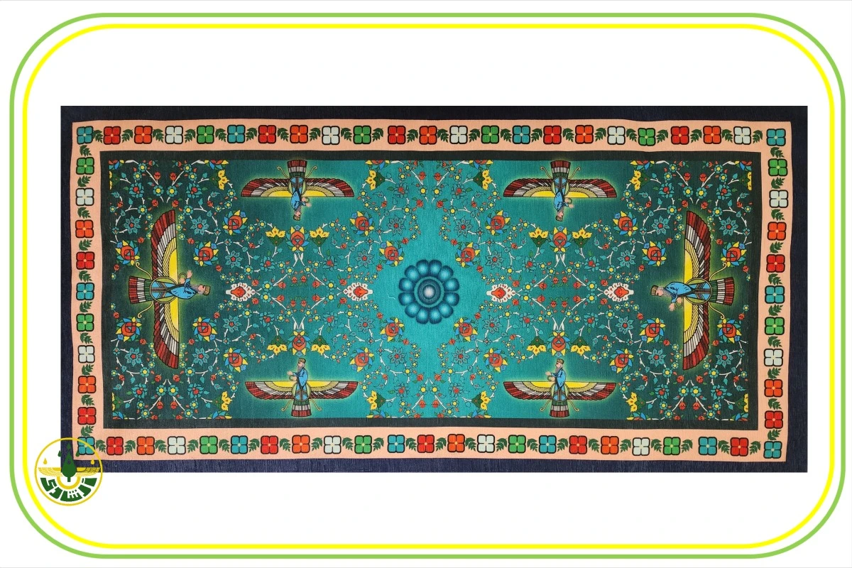 رومیزی فروهر مستطیل سبز کله غازی