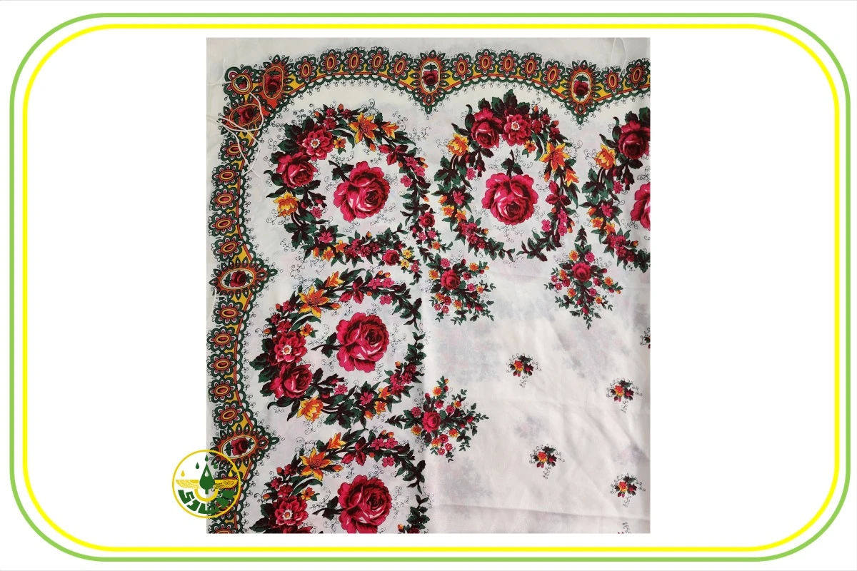 چارقد نخی بانوان زرتشتی طرح جدید سفید