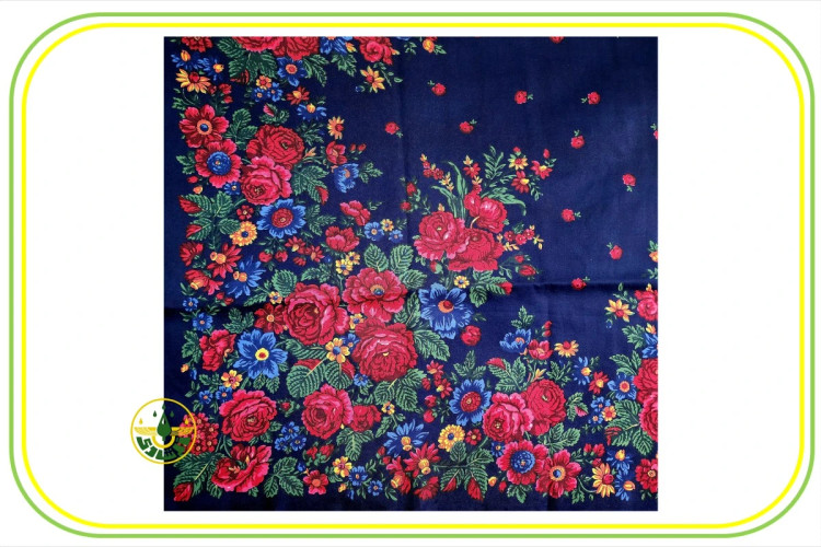 چارقد نخی بانوان زرتشتی طرح جدید سرمه ای