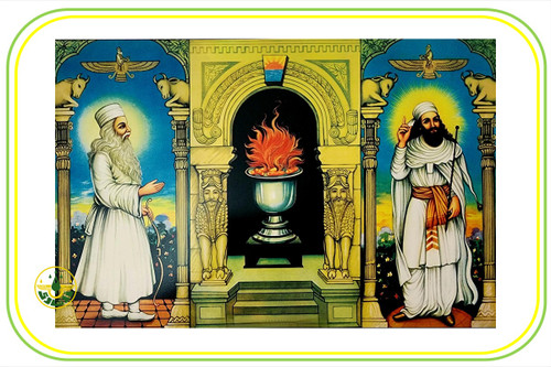 عکس گلاسه نماد ملی طرح اشوزرتشت بدون قاب - سایز متوسط